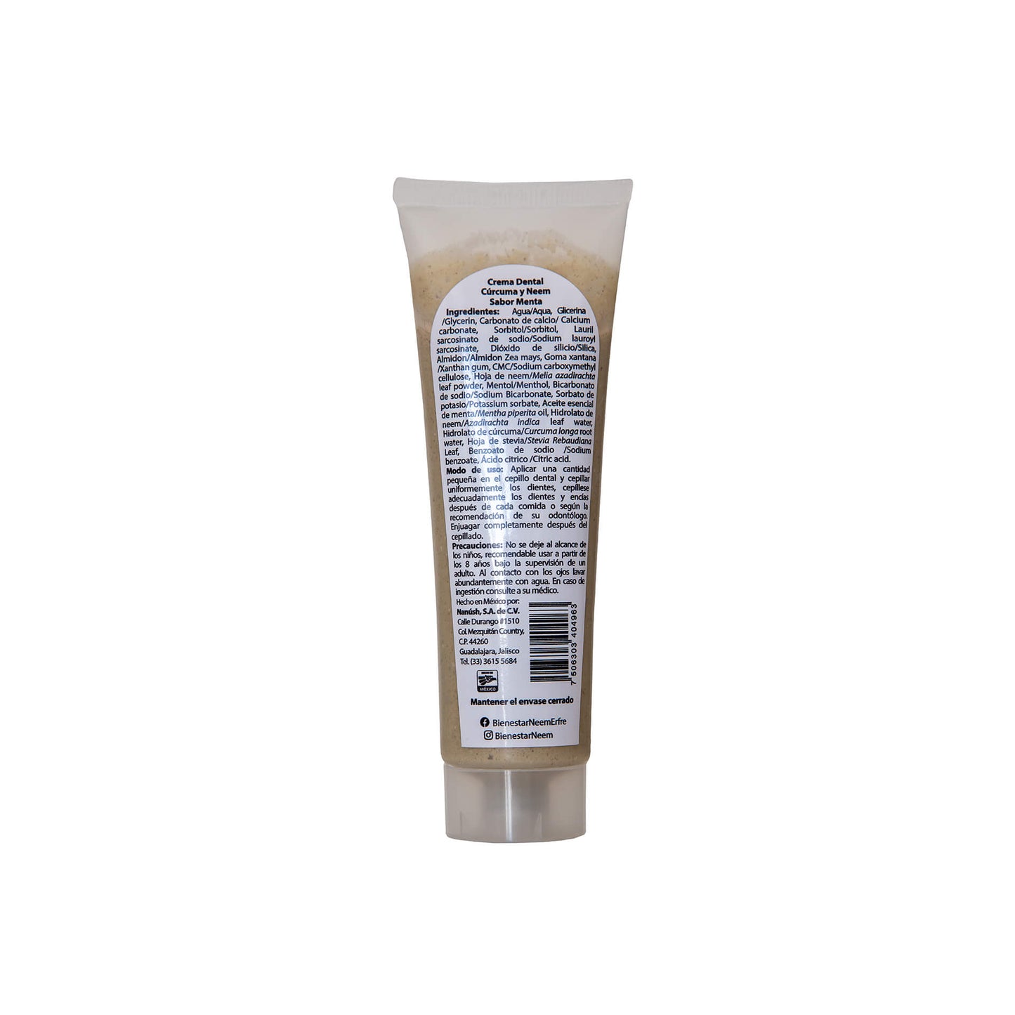 Crema dental de Menta + Cúrcuma