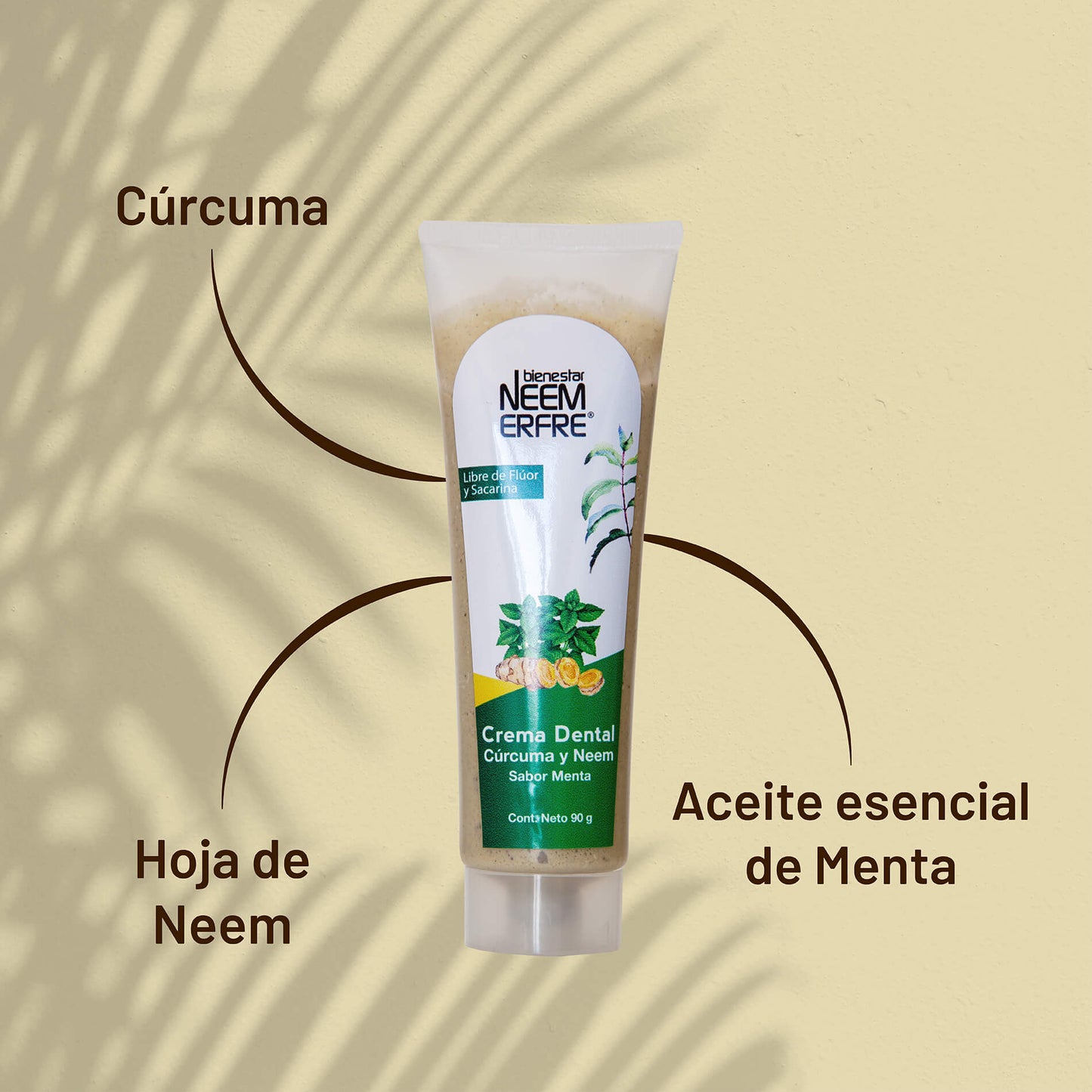 Crema dental de Menta + Cúrcuma