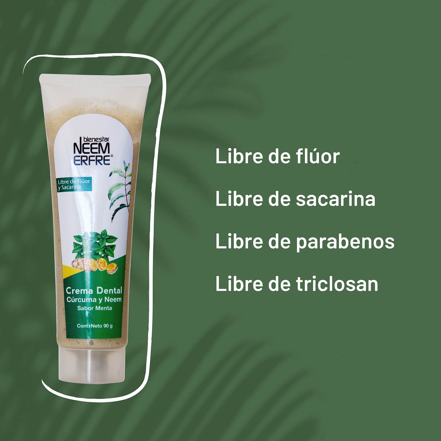 Crema dental de Menta + Cúrcuma