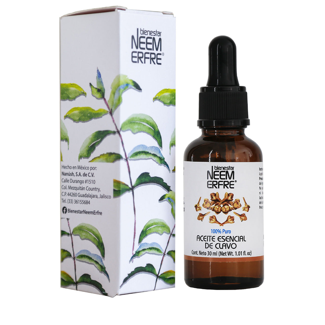 Aceite esencial de clavo 100% puro