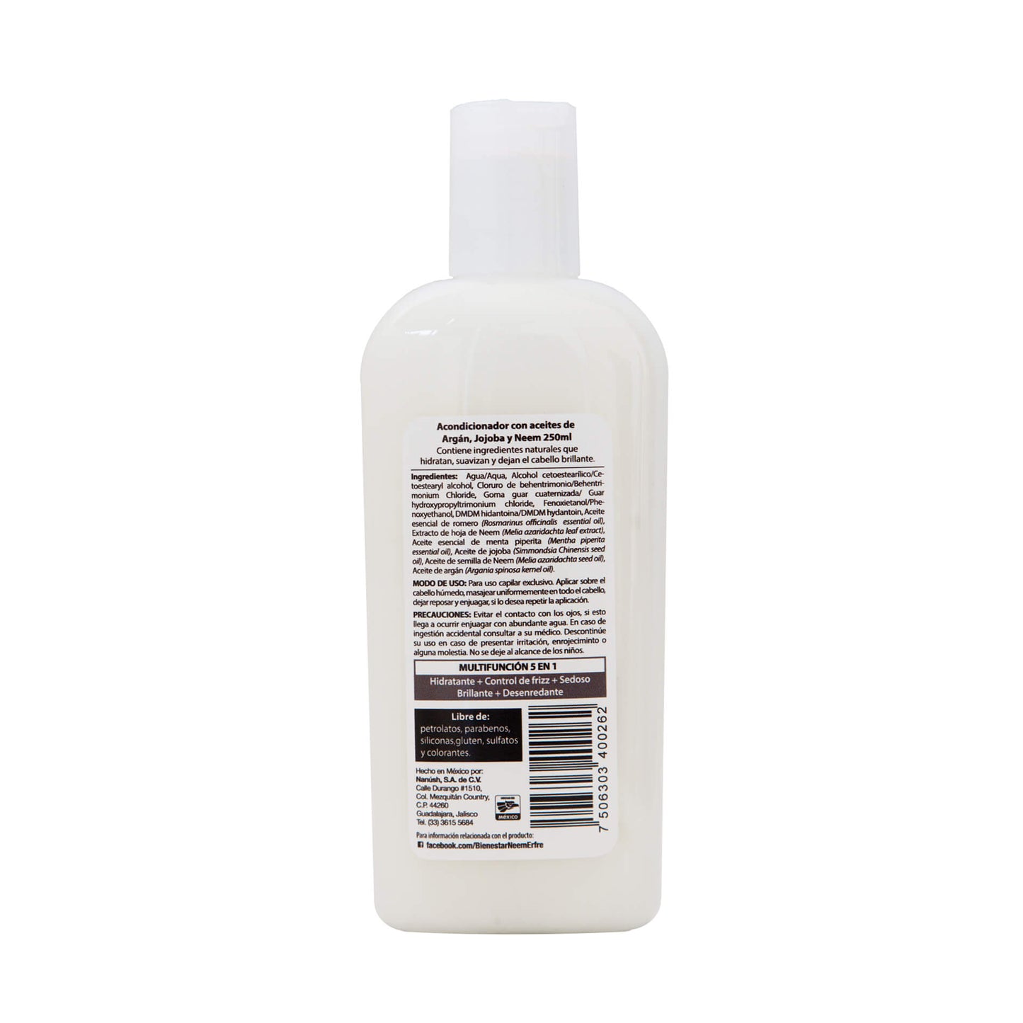 Acondicionador natural con aceites de argán, jojoba Y neem