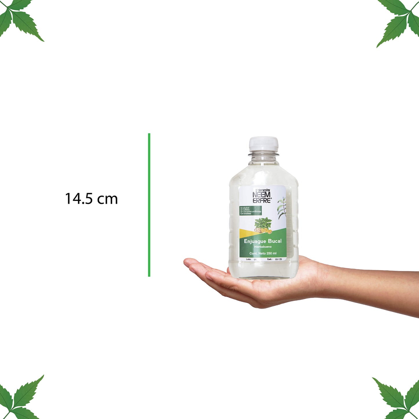 Enjuague bucal sabor hierbabuena