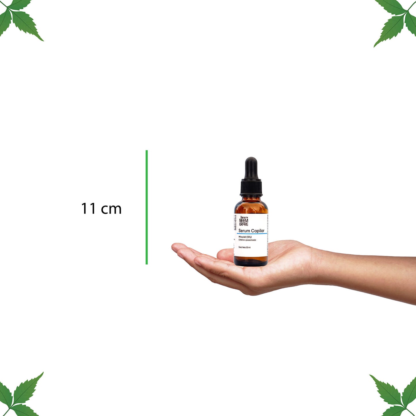 Serum capilar con minoxidil 5% y cafeina liposomada