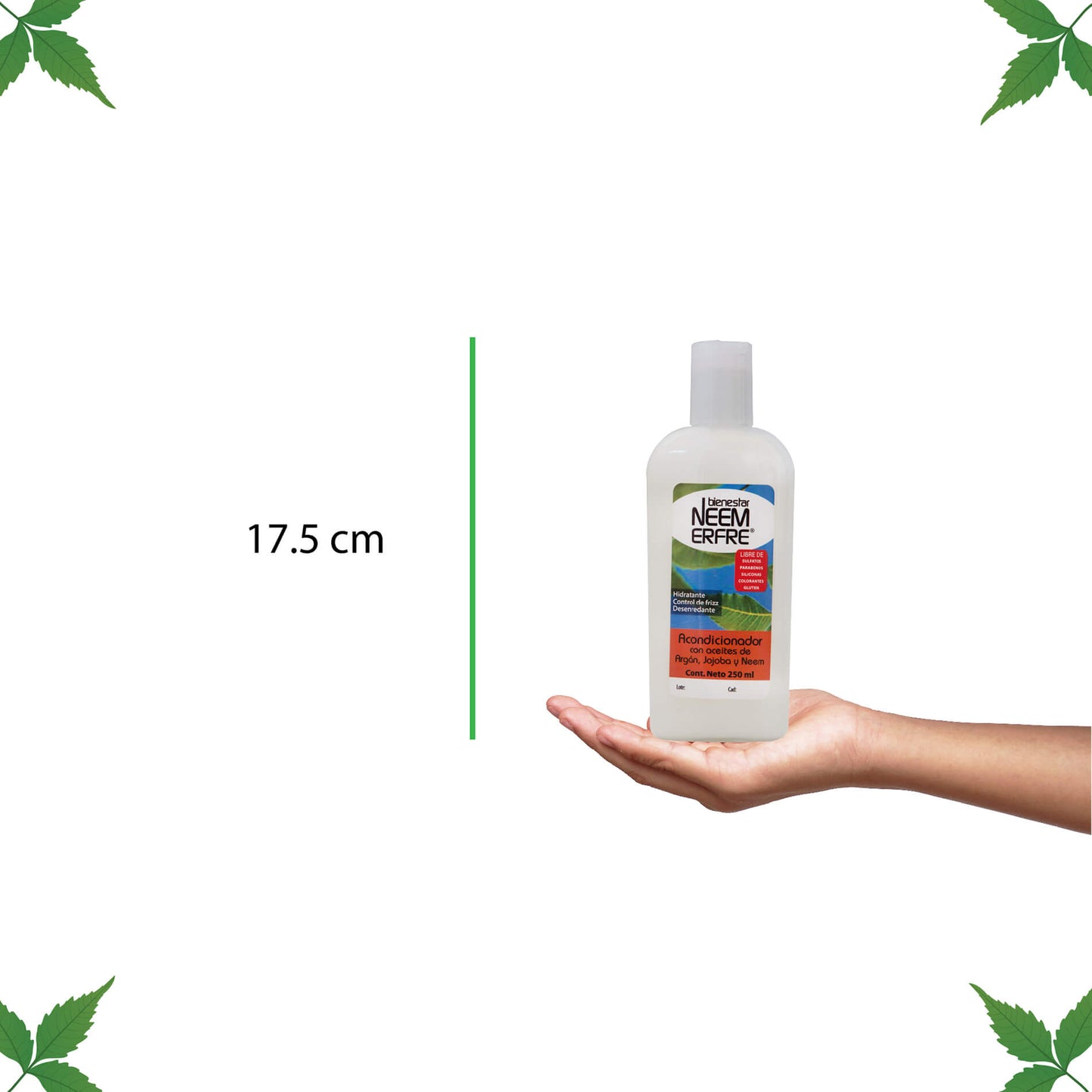 Acondicionador natural con aceites de argán, jojoba Y neem