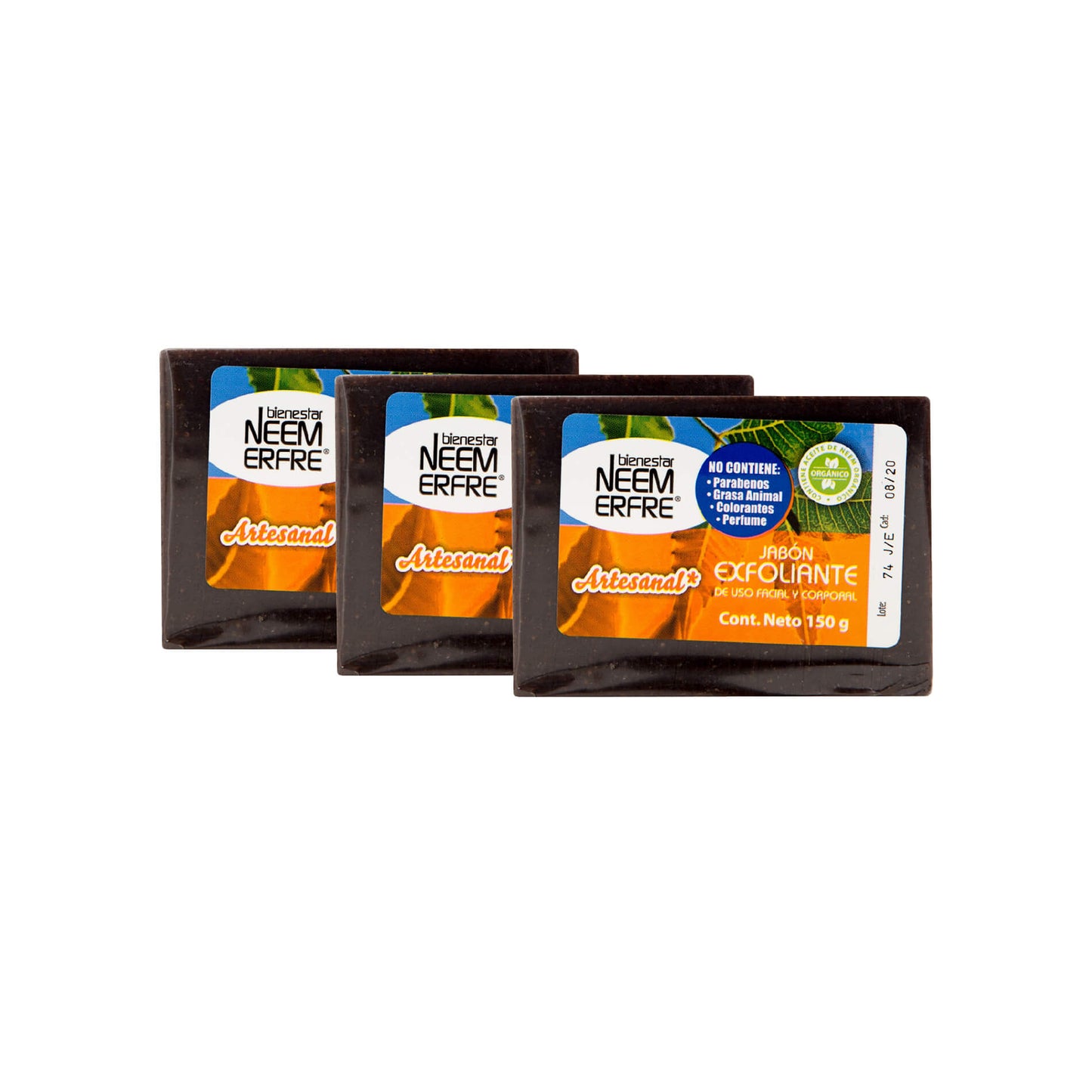 Jabón exfoliante de corteza de NEEM