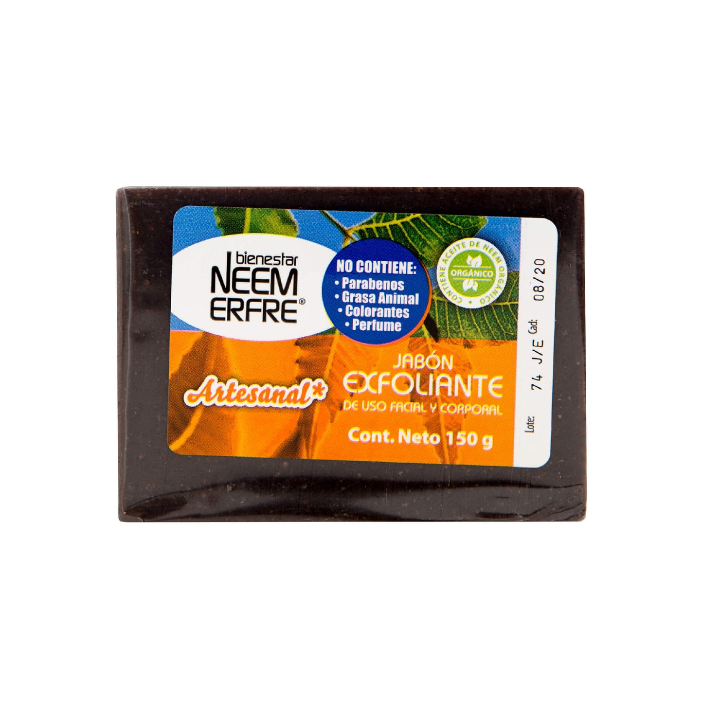 Jabón exfoliante de corteza de NEEM