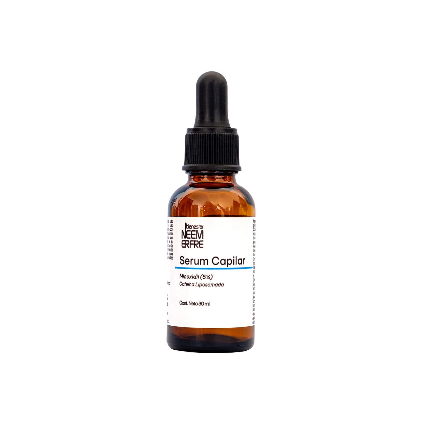 Serum capilar con minoxidil 5% y cafeina liposomada