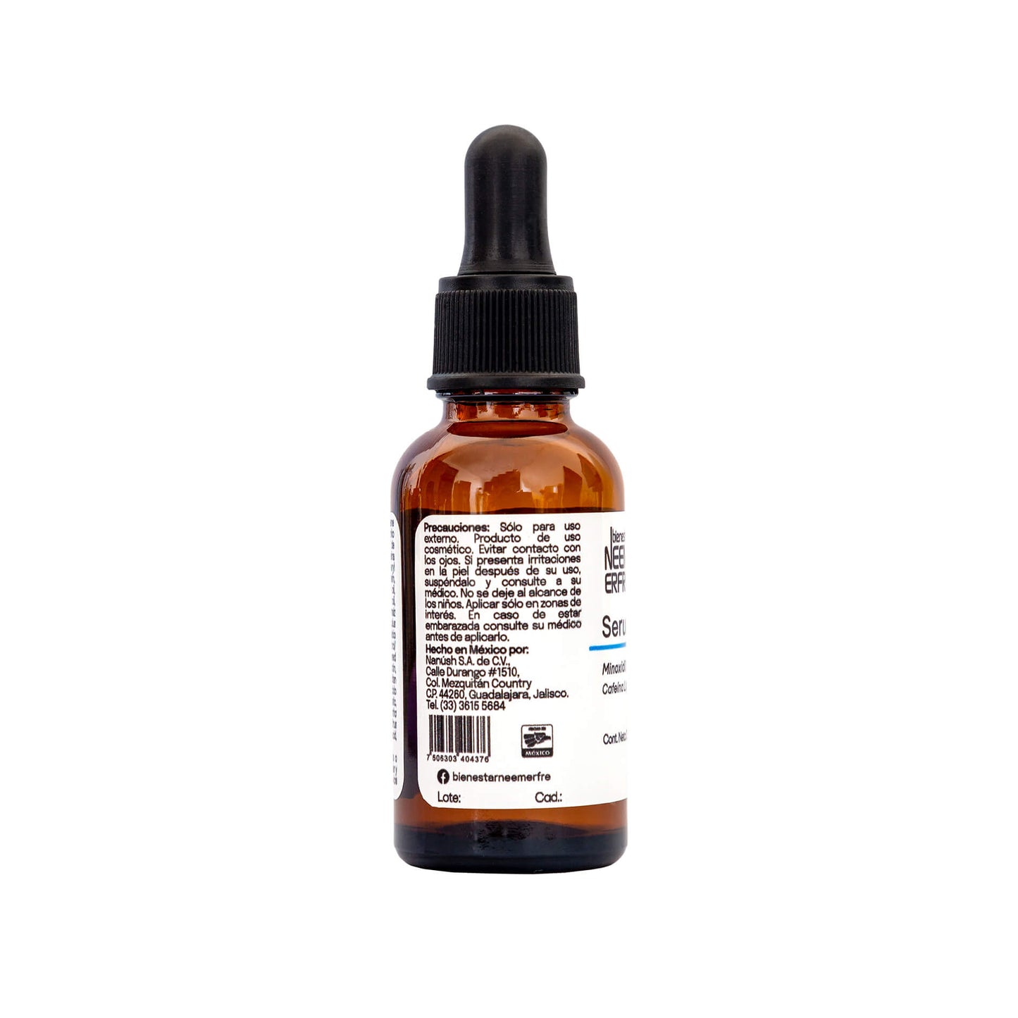Serum capilar con minoxidil 5% y cafeina liposomada