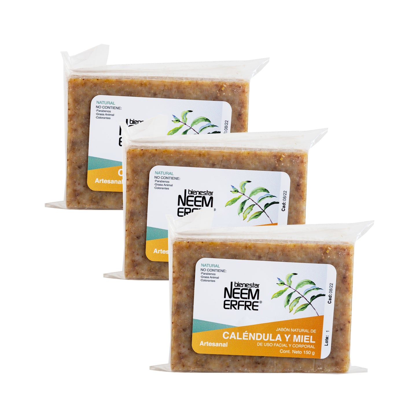 Jabón natural de caléndula y miel