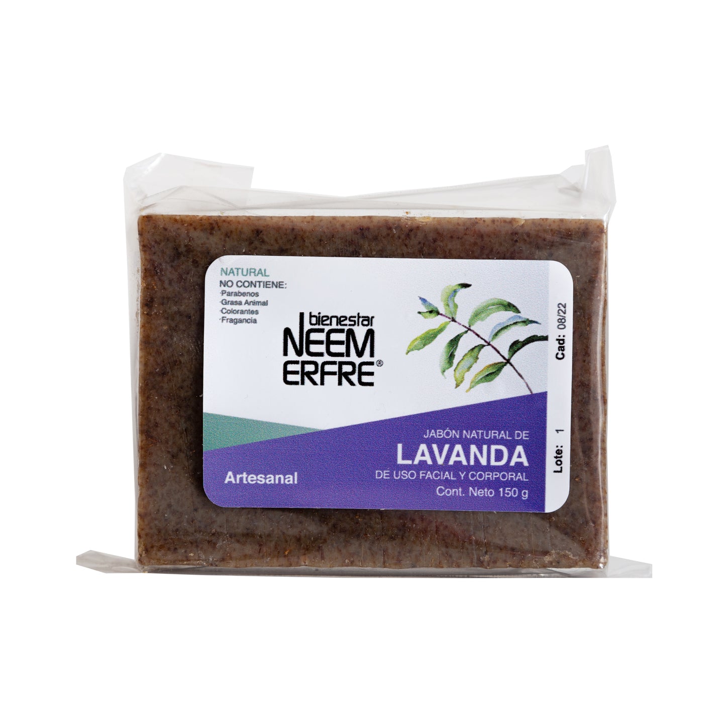 Jabón natural de lavanda