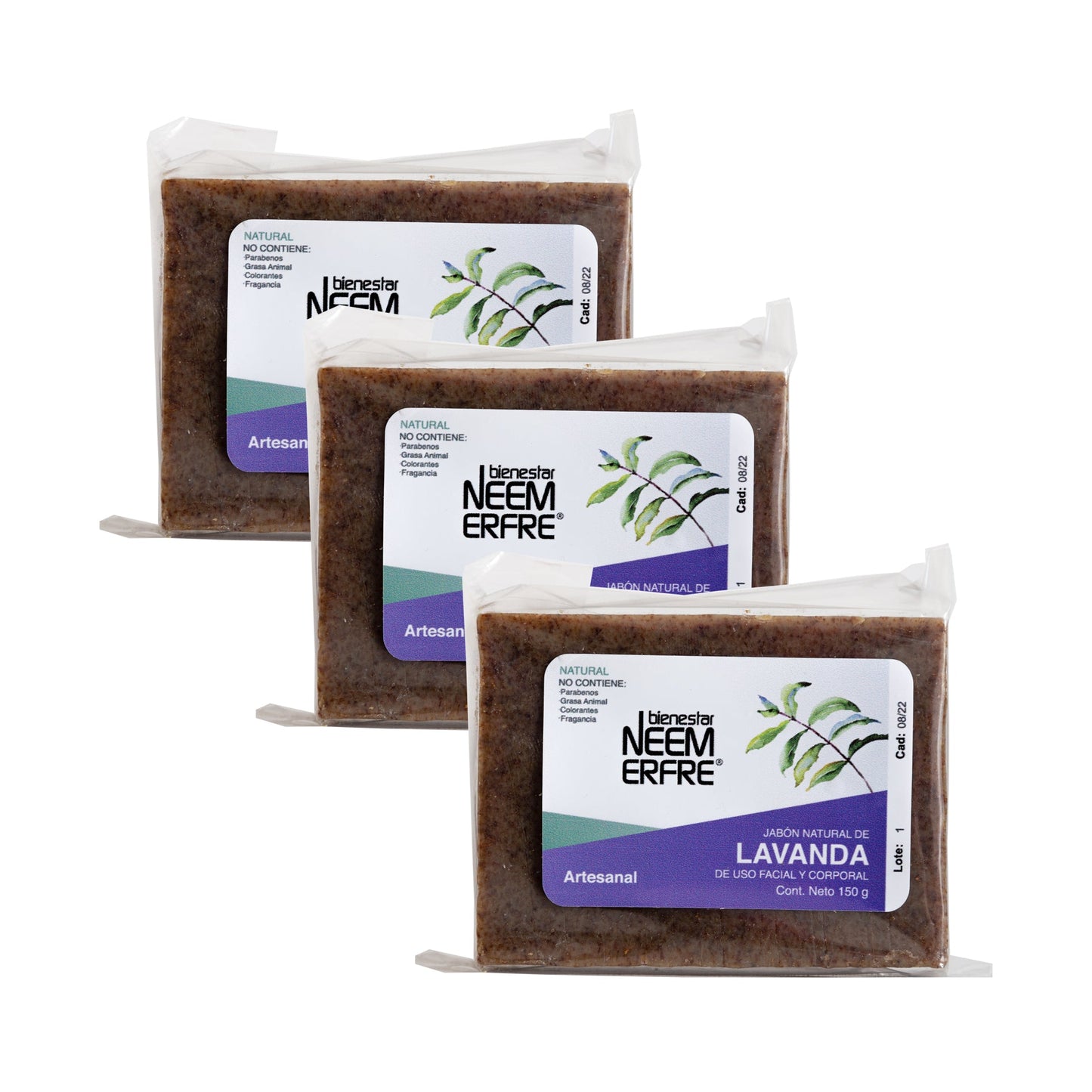 Jabón natural de lavanda