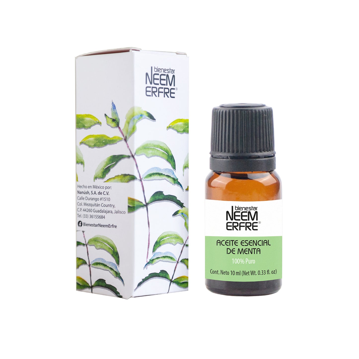 Aceite esencial de menta 100% puro
