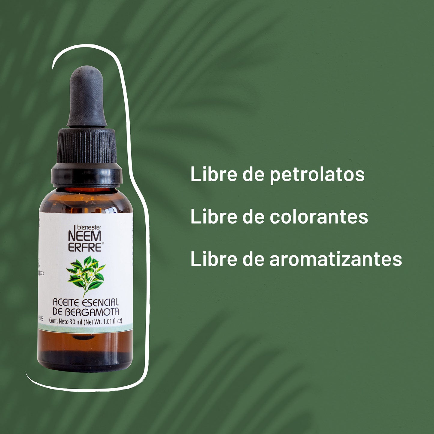 Aceite esencial de bergamota 100% puro