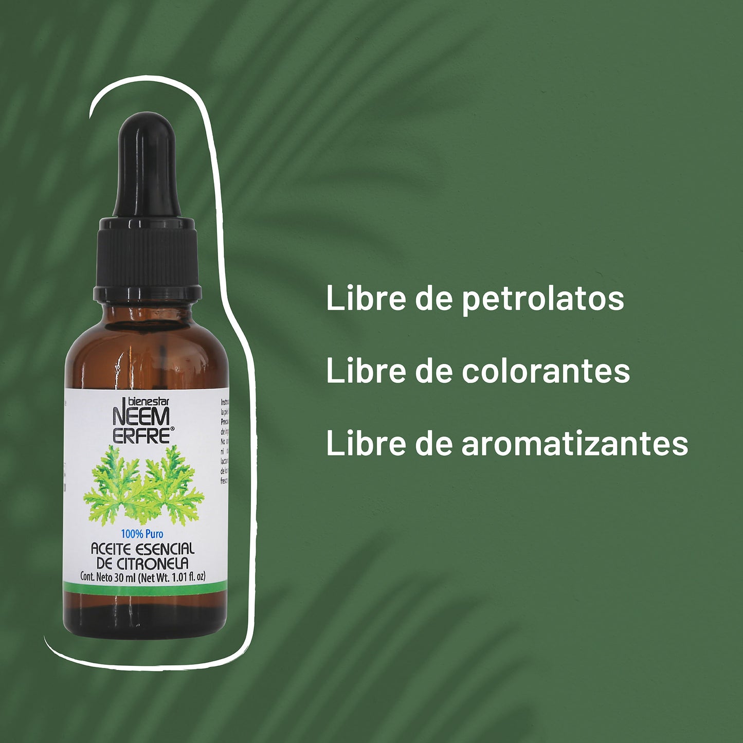 Aceite esencial de citronela 100% puro