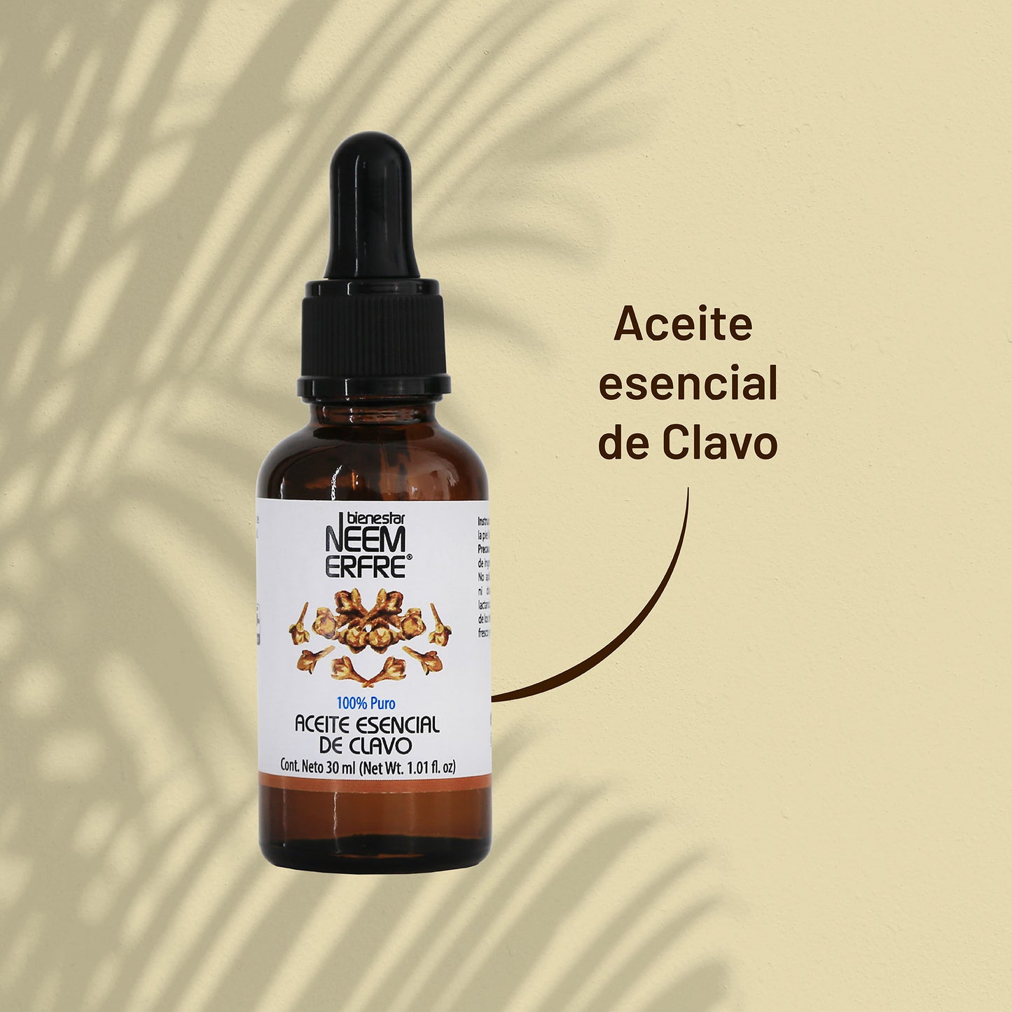 Aceite esencial de clavo 100% puro