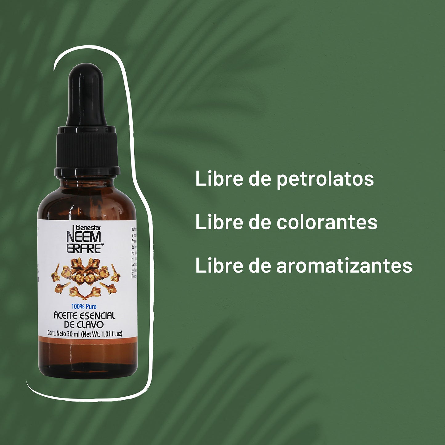 Aceite esencial de clavo 100% puro
