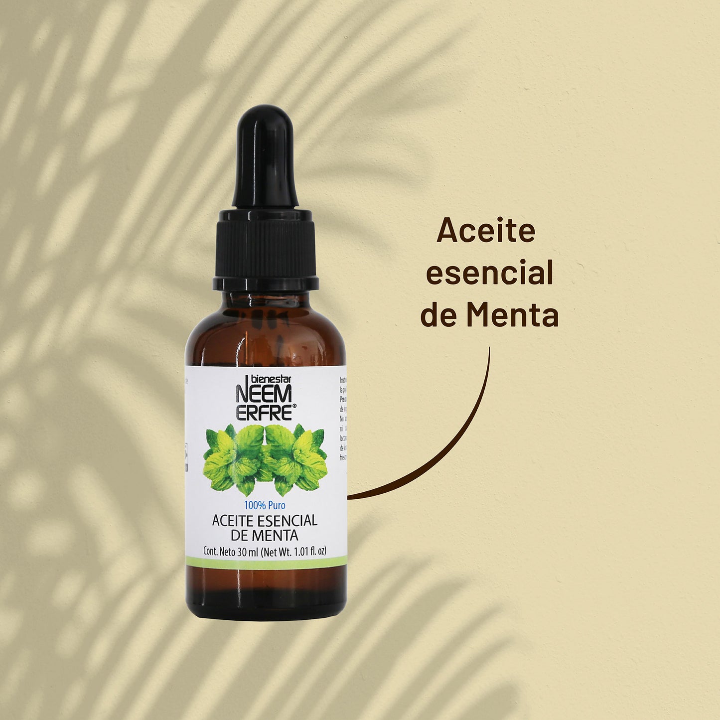 Aceite esencial de menta 100% puro