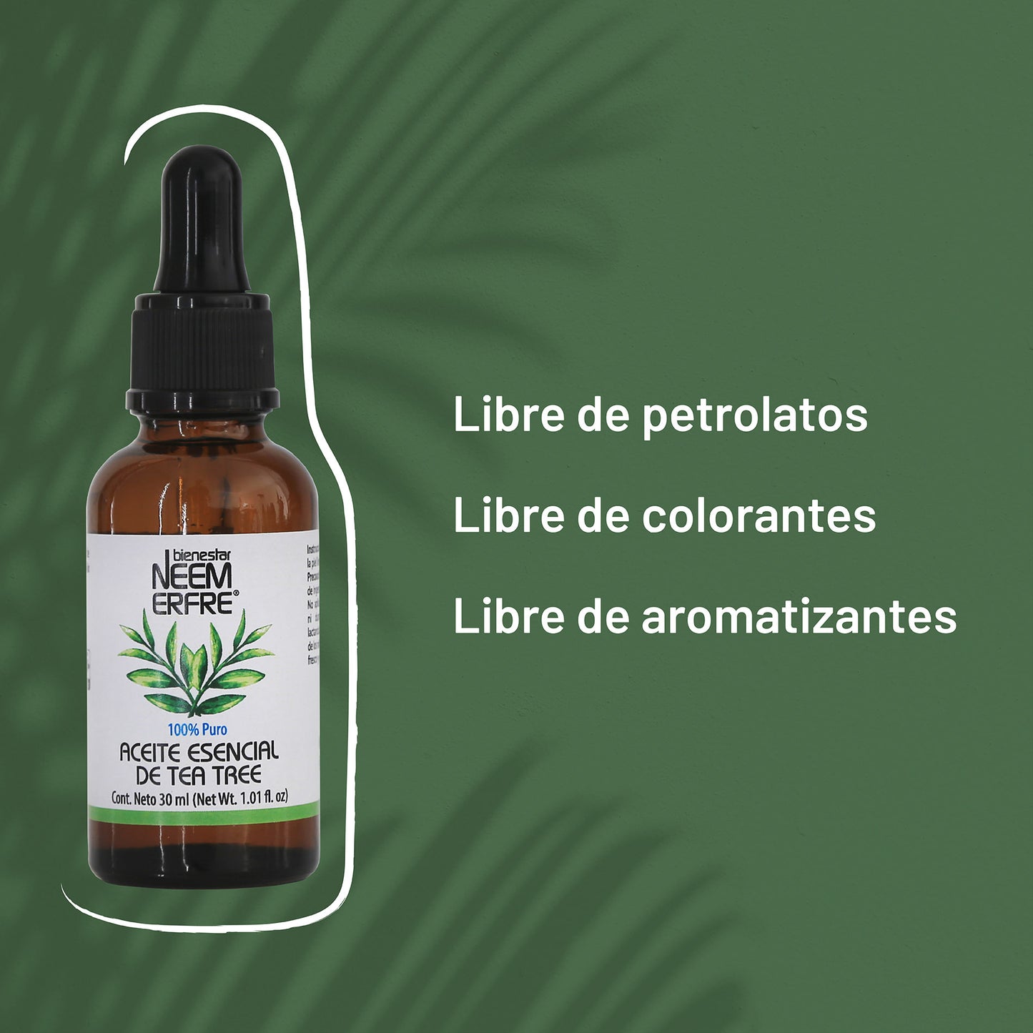 Aceite esencial árbol de té 100% puro