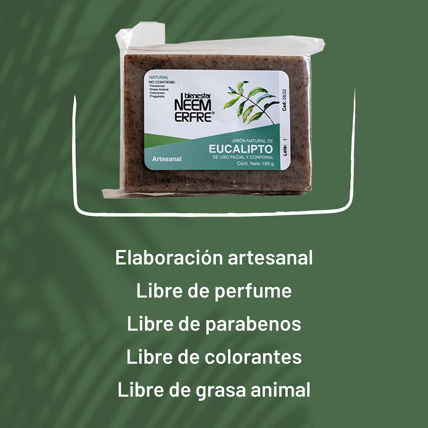 Jabón natural de eucalipto