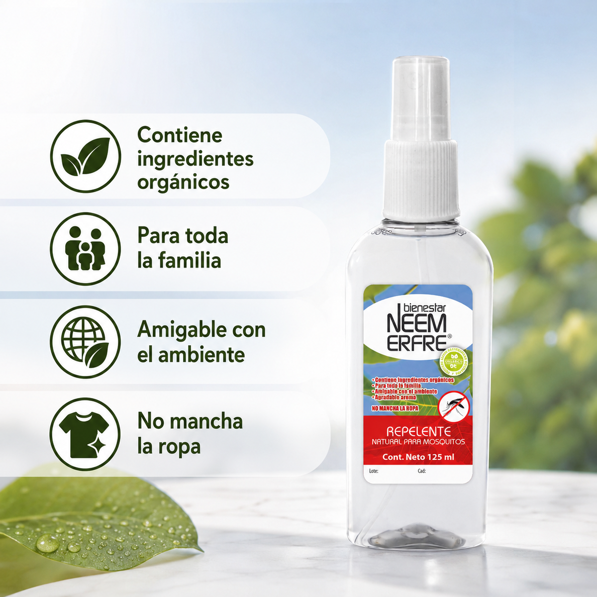Repelente natural para mosquitos | Bienestar NEEM ERFRE