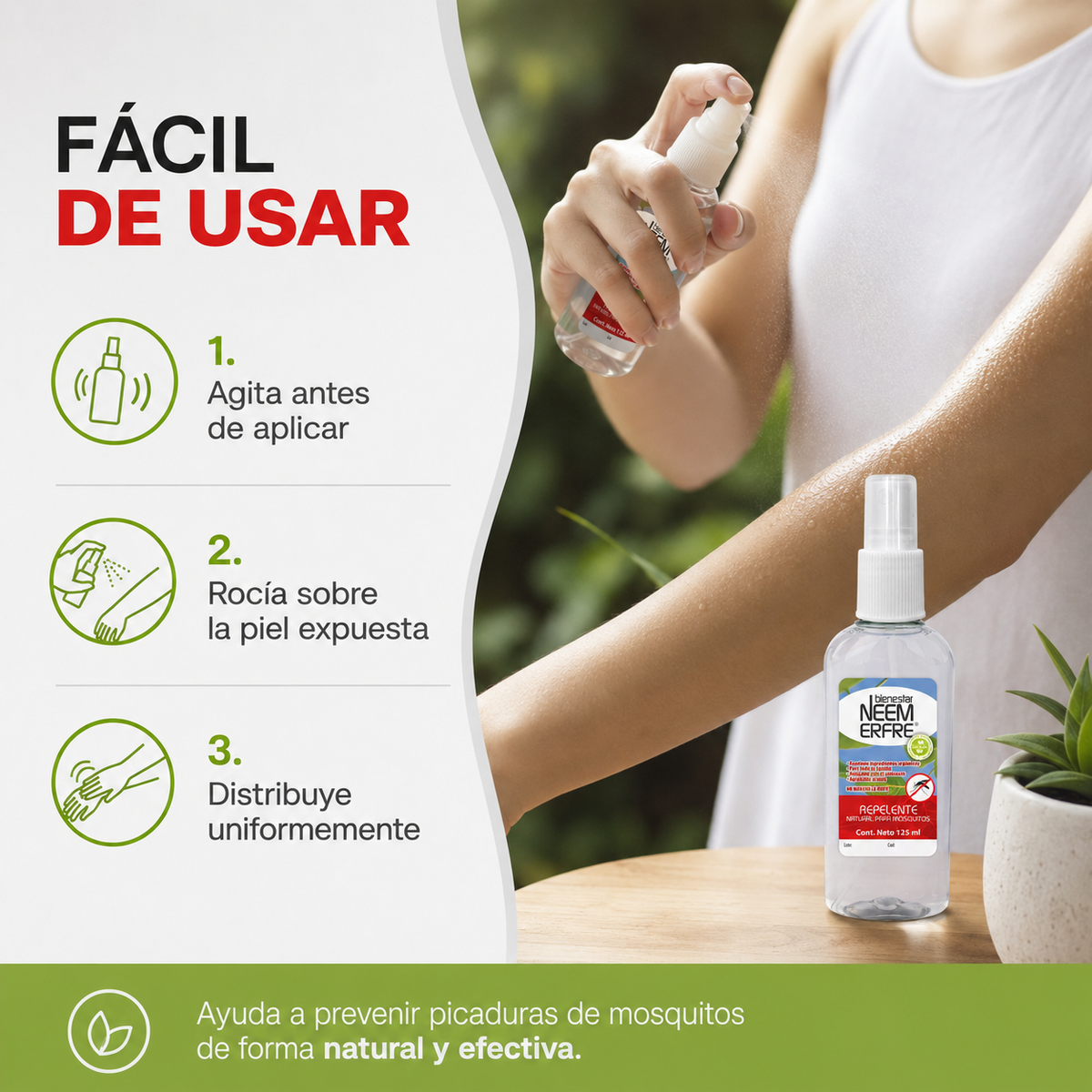 Repelente natural para mosquitos | Bienestar NEEM ERFRE