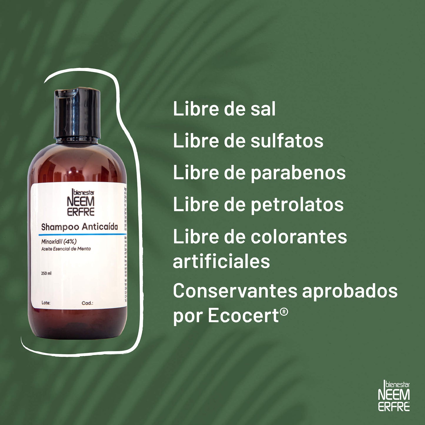 Shampoo minoxidil al 4%