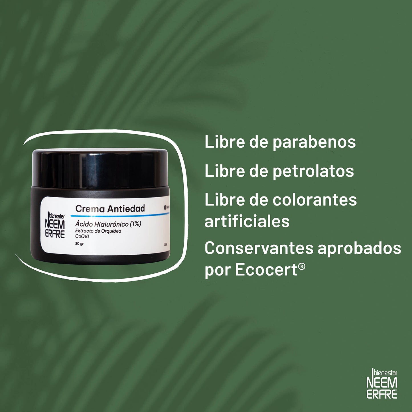 Crema antiedad coenzima Q10 y extracto de orquídea